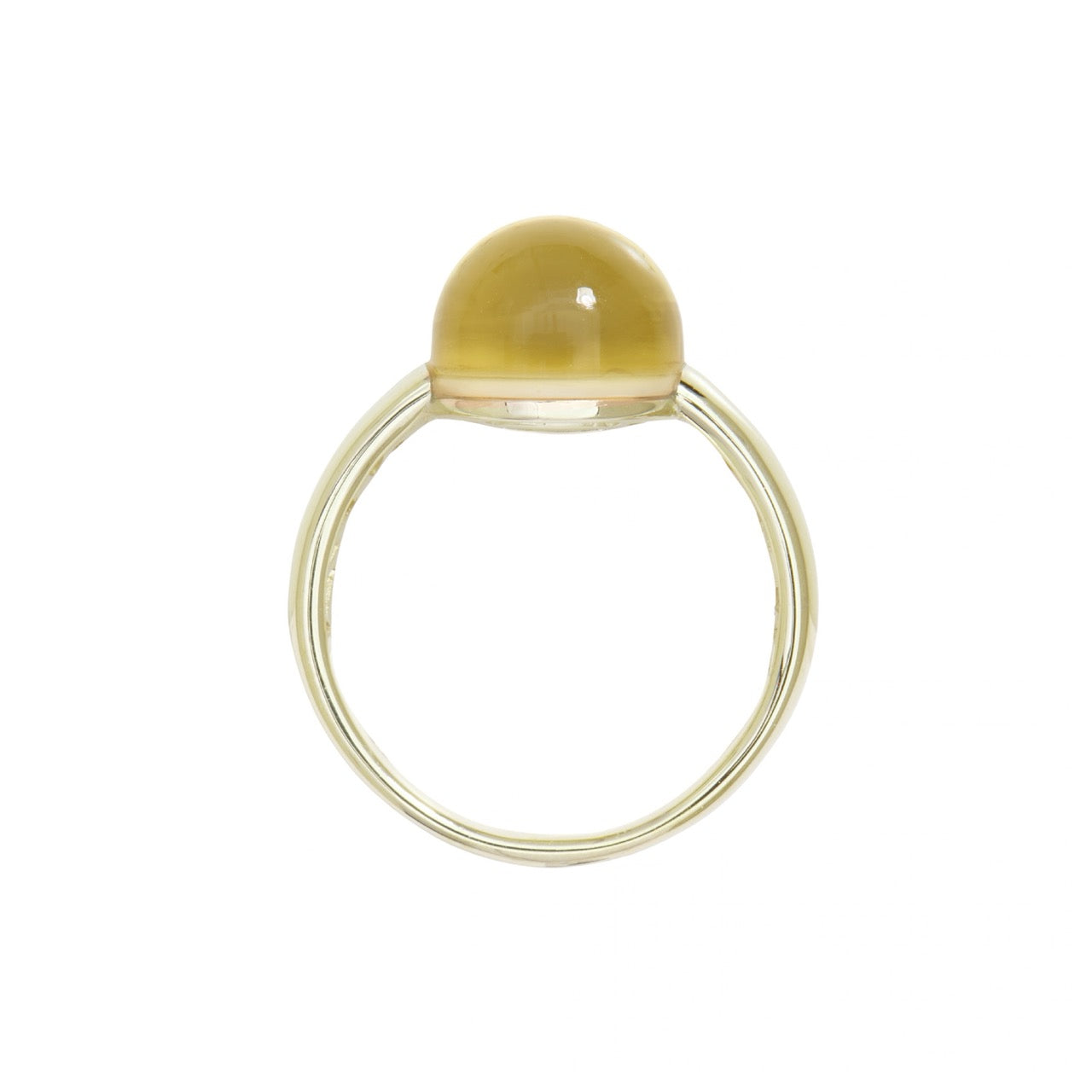 MIMI MILANO Anello Kalira Turchese di Sardegna e oro giallo champagne Quarzo Lemon