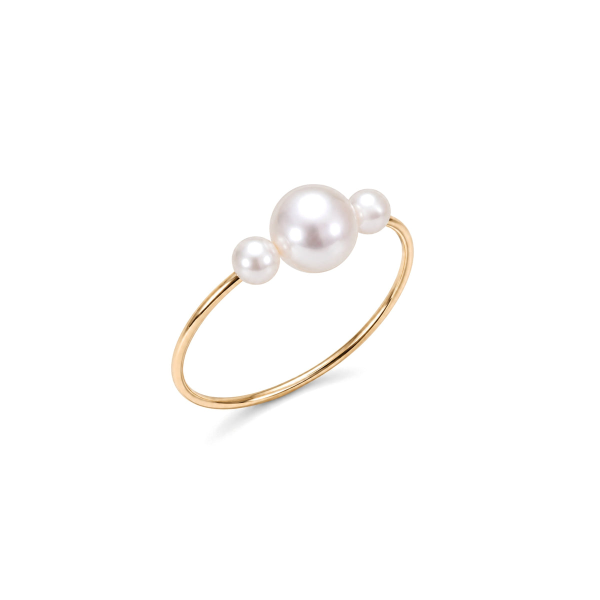 Anello due perle bianche — MIMÍ Milano