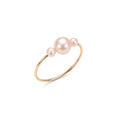 Anello due perle rosa