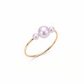 Anello due perle viola