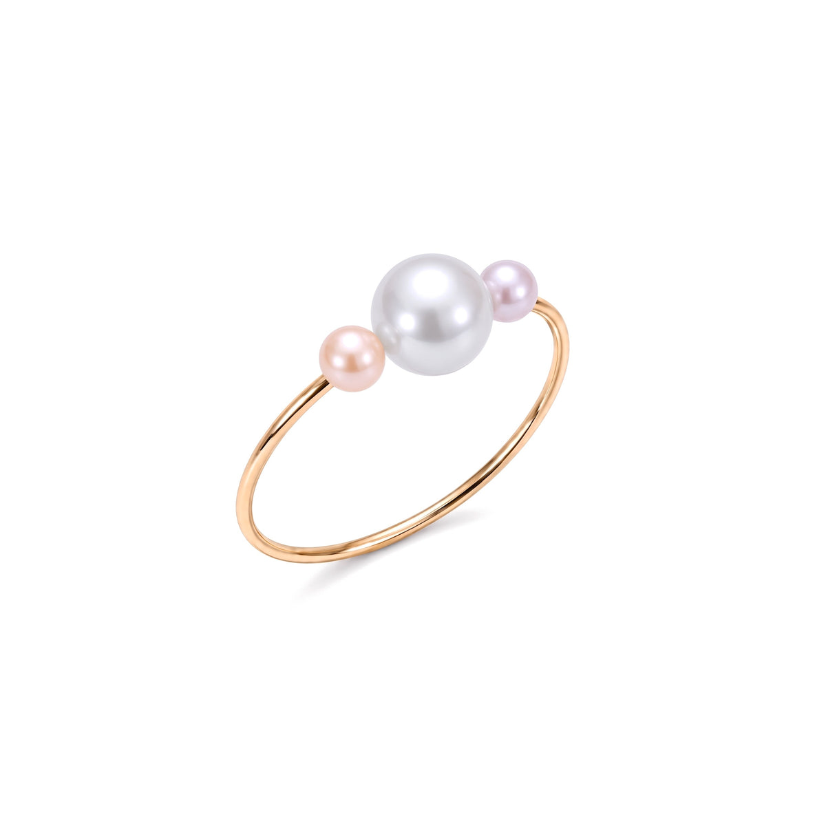 Anello due perle multicolor — MIMÍ Milano
