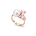Anello Cocktail perla bianca