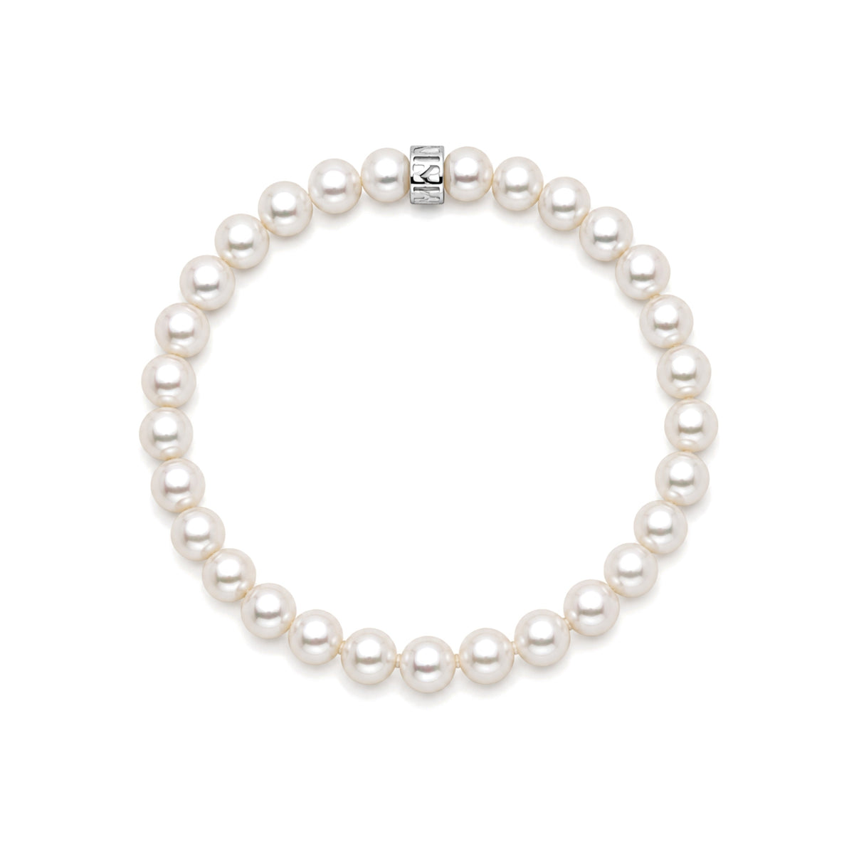 Bracciale Rondelle perle bianche — MIMÍ Milano
