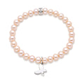 Butterfly bracelet with pink pearls