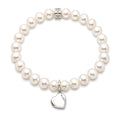 Bracciale Cuore perle bianche