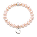 Bracciale Cuore perle rosa