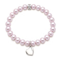 Bracciale Cuore perle viola
