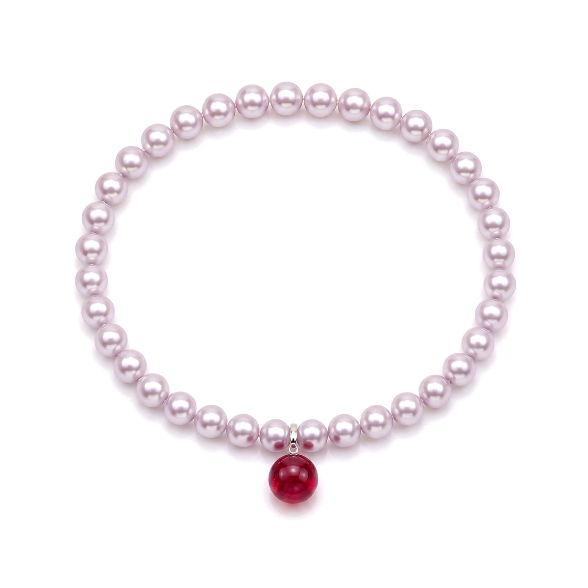 Bracciale perle viola e doppietta rossa — MIMÍ Milano