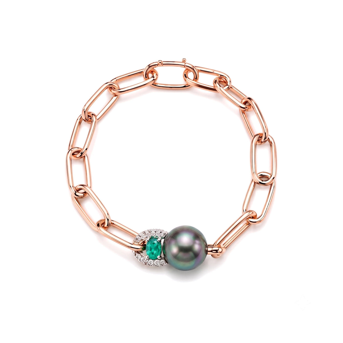 Bracciale Milano perla Tahiti nera — MIMÍ Milano