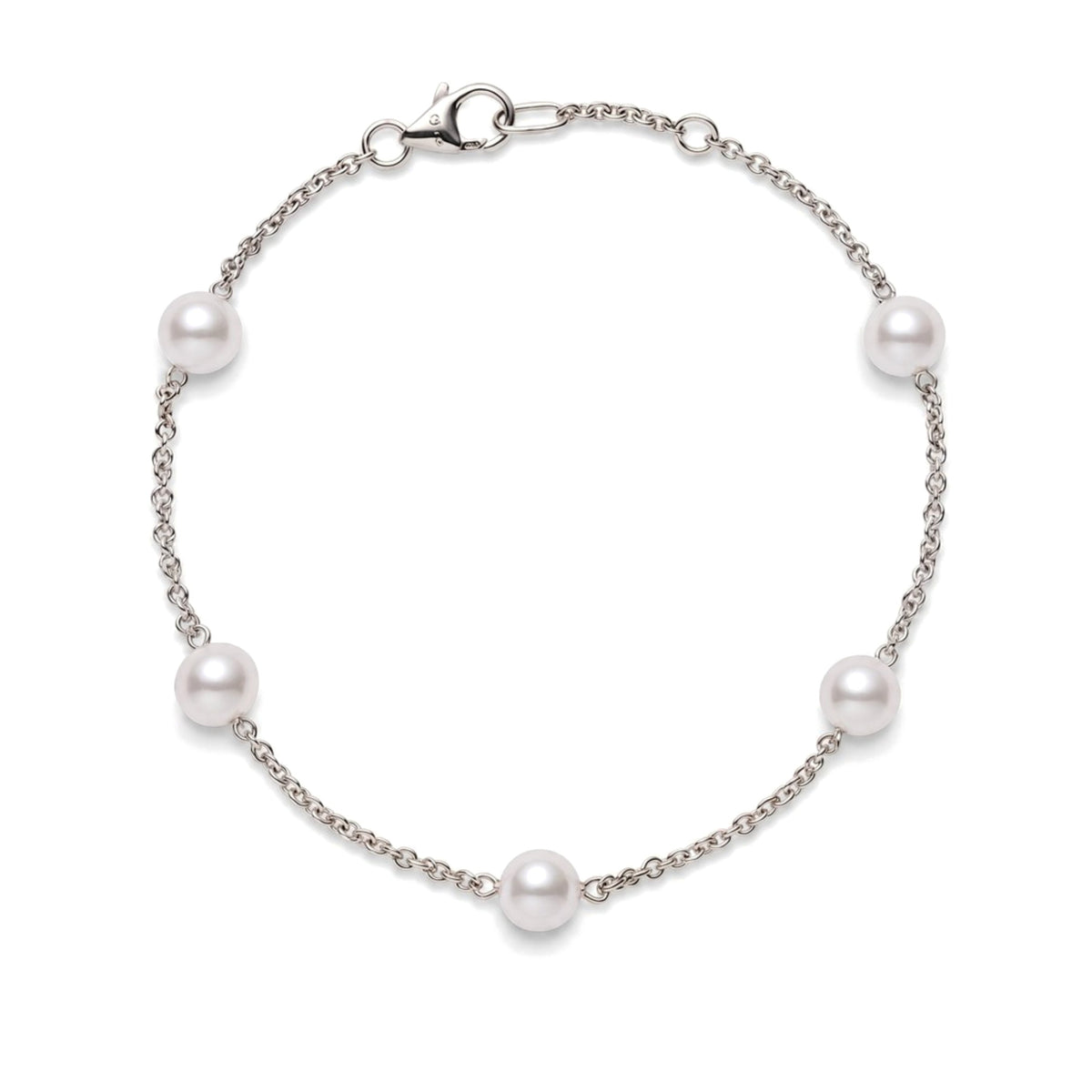 Akoya pearl bracelet, white gold 5.5-6 mm — MIMÍ Milano