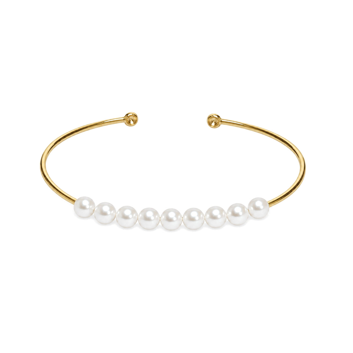 Bracciale Bangle perle bianche — MIMÍ Milano