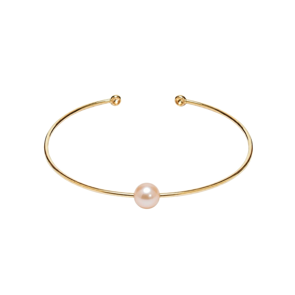 Bracciale Bangle perla rosa — MIMÍ Milano