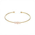 Bracciale Bangle due perle rosa