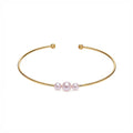 Bracciale Bangle due perle viola