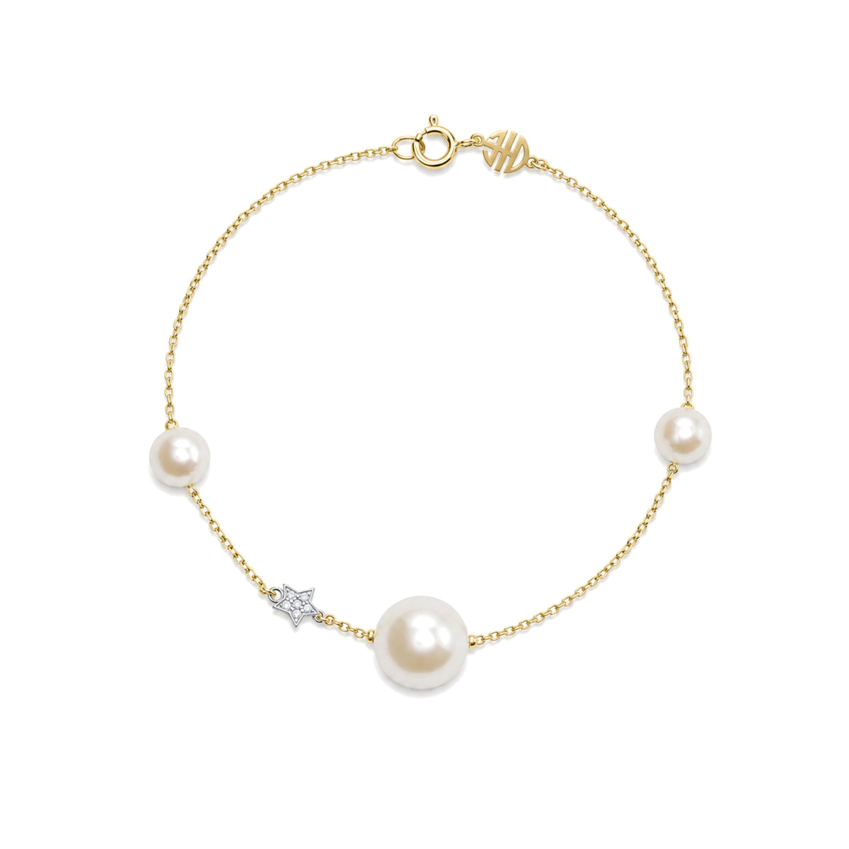 Bracciale Stella perle bianche — MIMÍ Milano