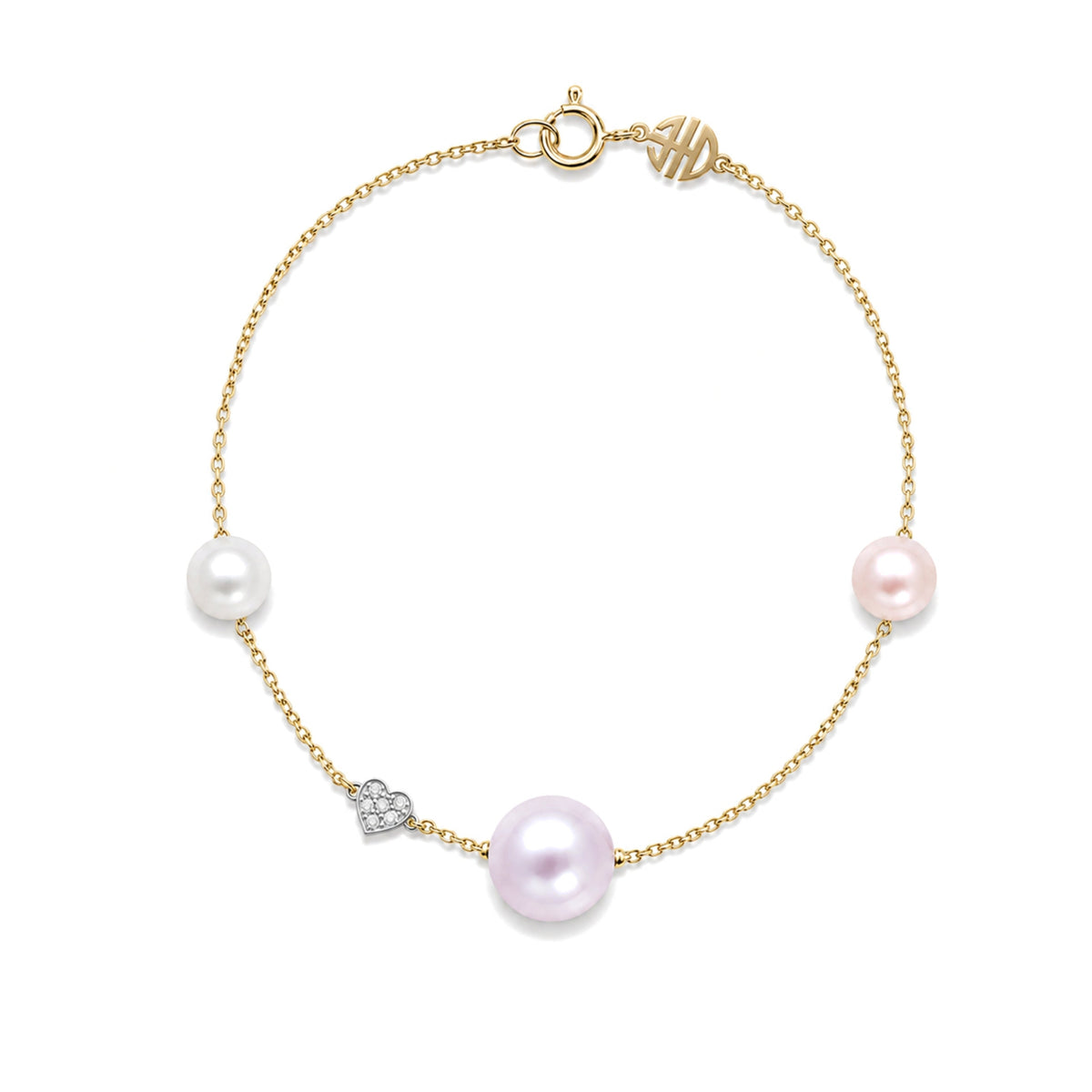 Bracciale Cuore perle multicolor — MIMÍ Milano