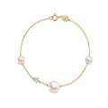 Star bracelet with multicolour pearls