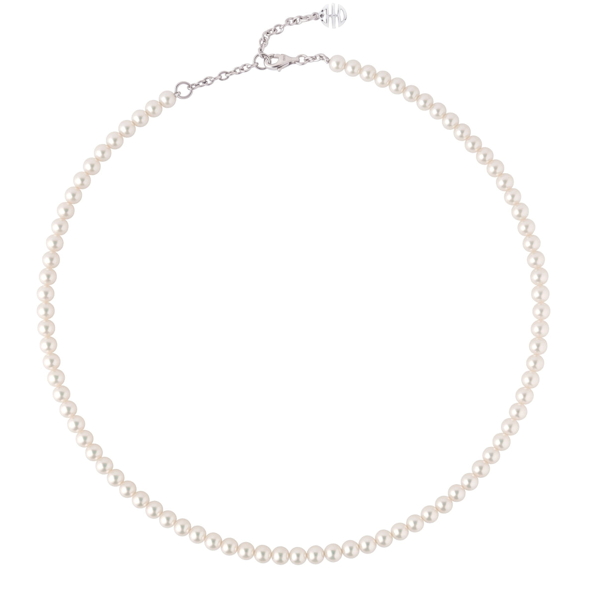 Collana Elastica Ognibene perle bianche — MIMÍ Milano