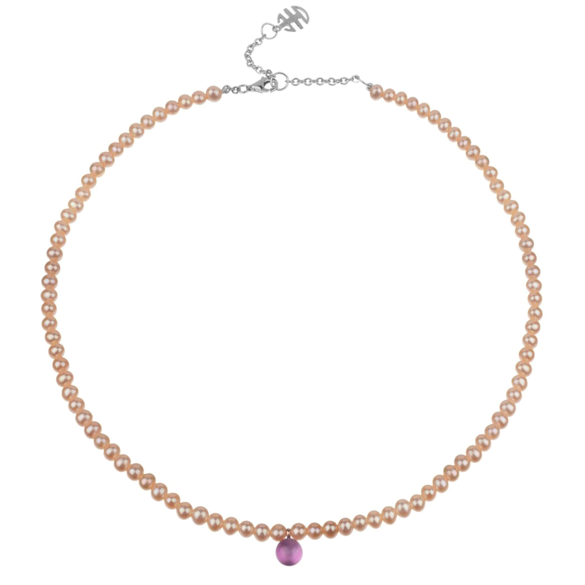Collana perle rosa e doppietta rosa — MIMÍ Milano