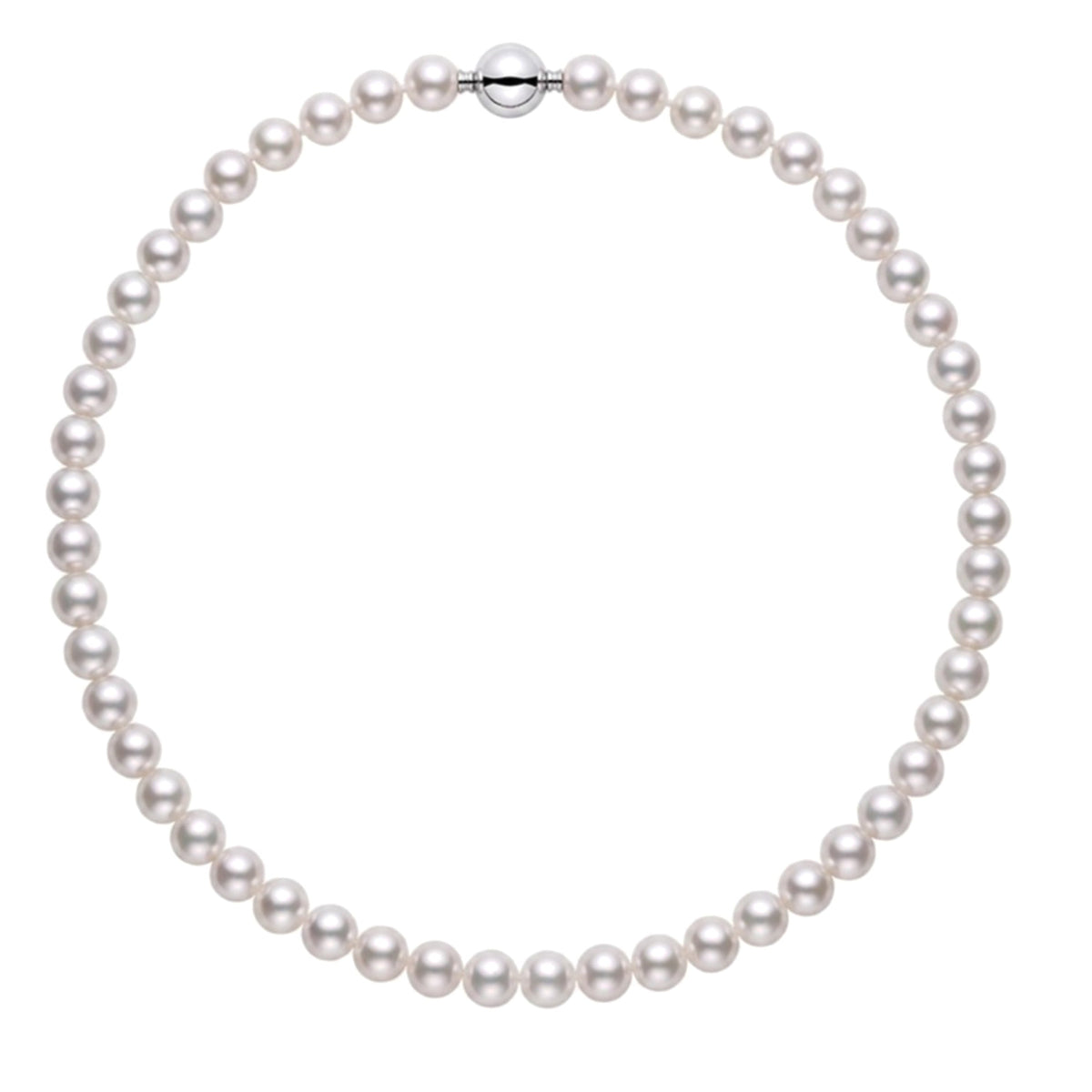Choker necklace, white Akoya pearls 40-41 cm — MIMÍ Milano