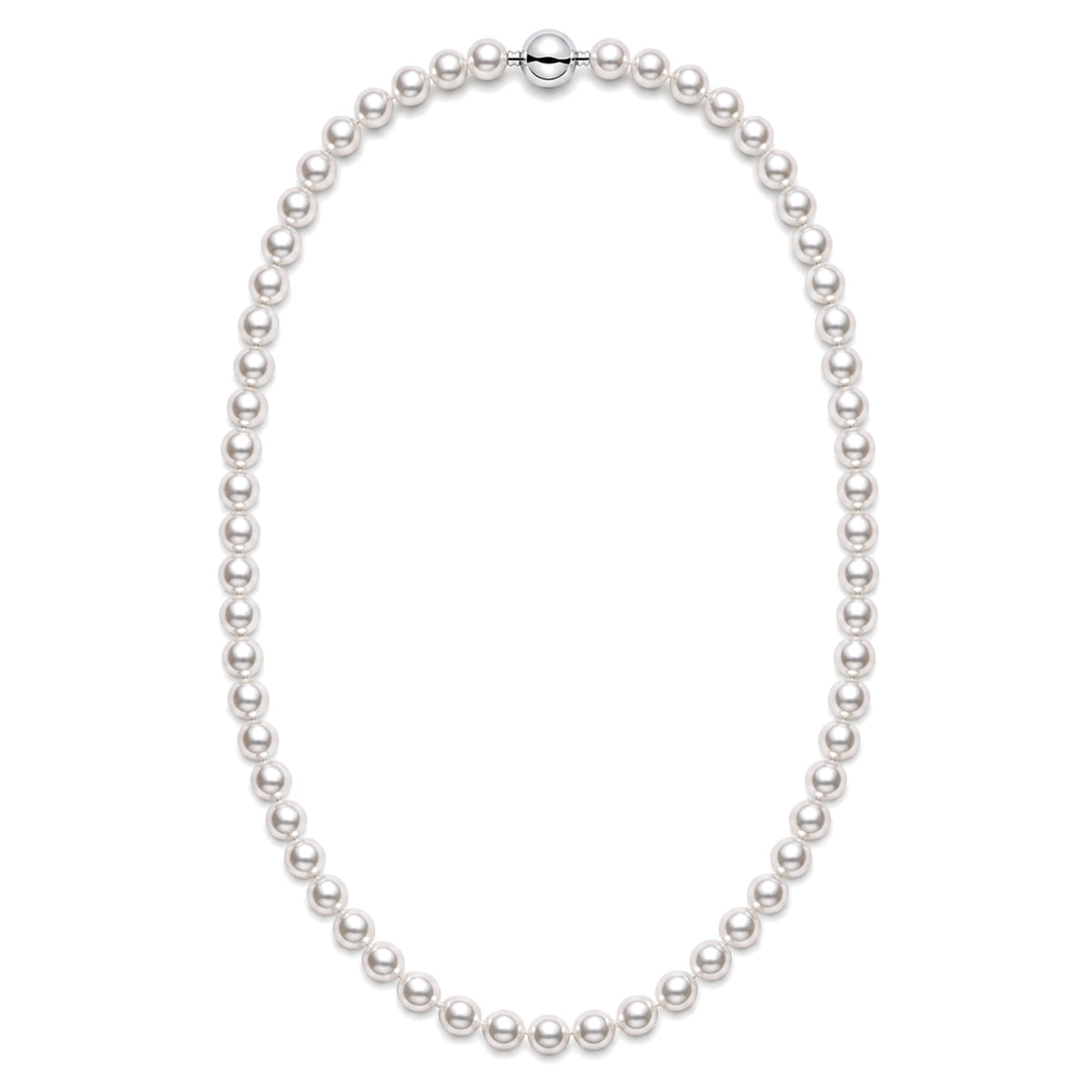 Matinée necklace, white Akoya pearls 60-61 cm — MIMÍ Milano
