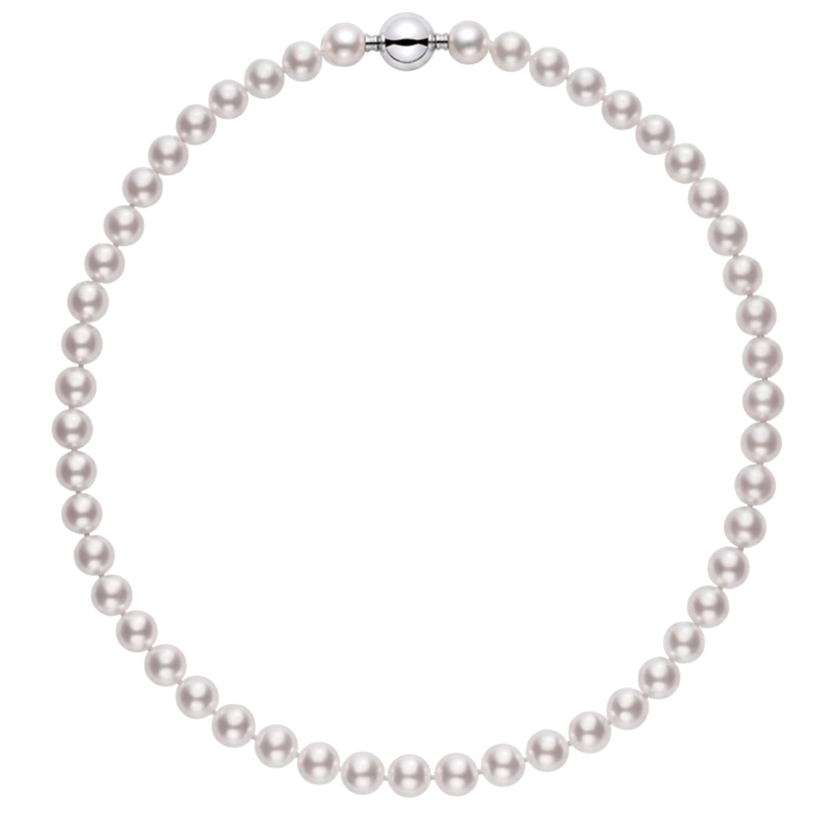 Princess necklace, white Akoya pearls 44-45 cm — MIMÍ Milano