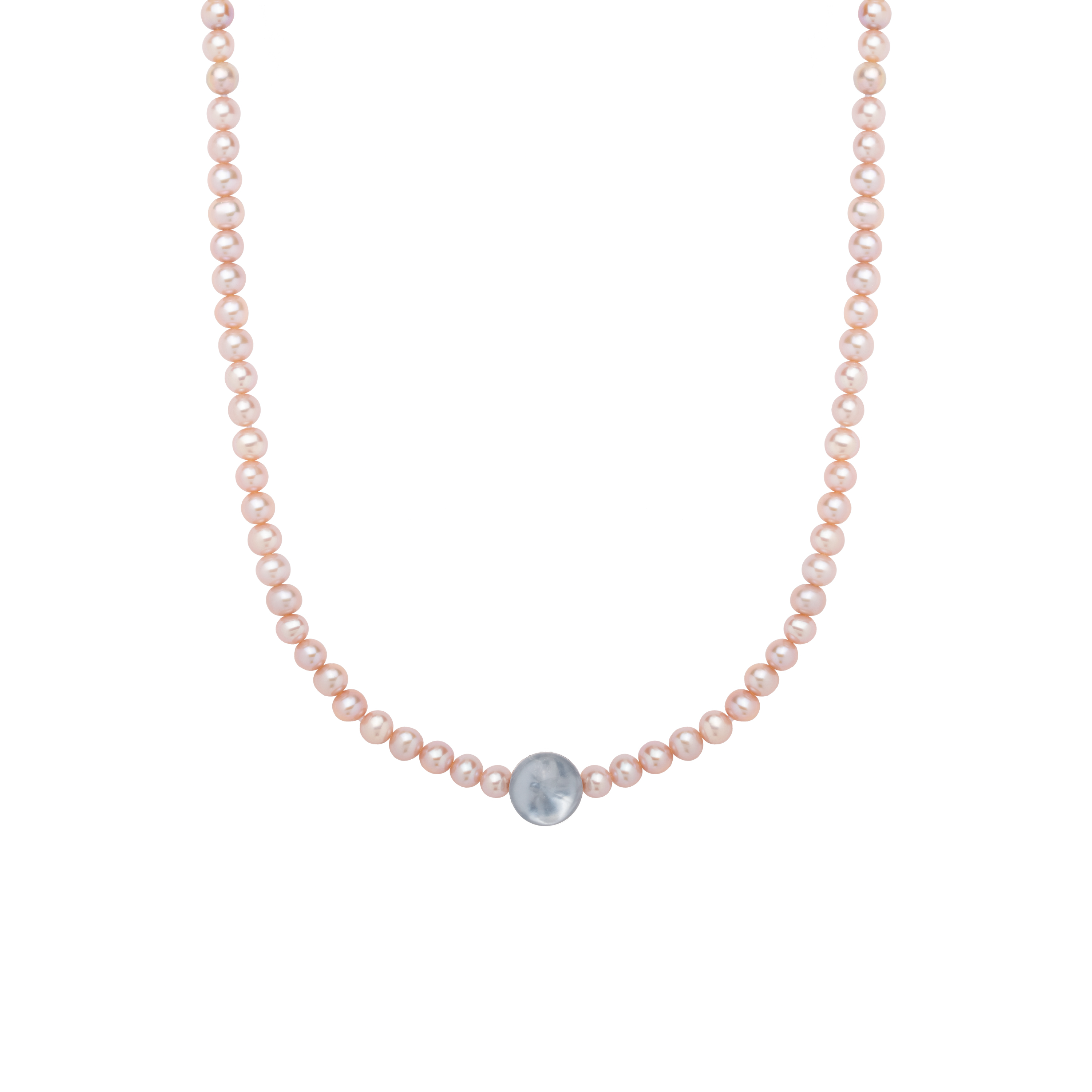 MIMI Collana in argento con perle viola