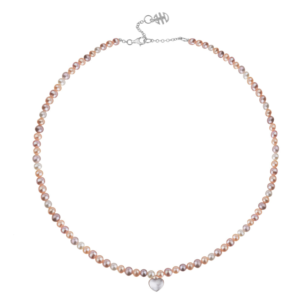 Collana Zabette Cuore bianco in madreperla