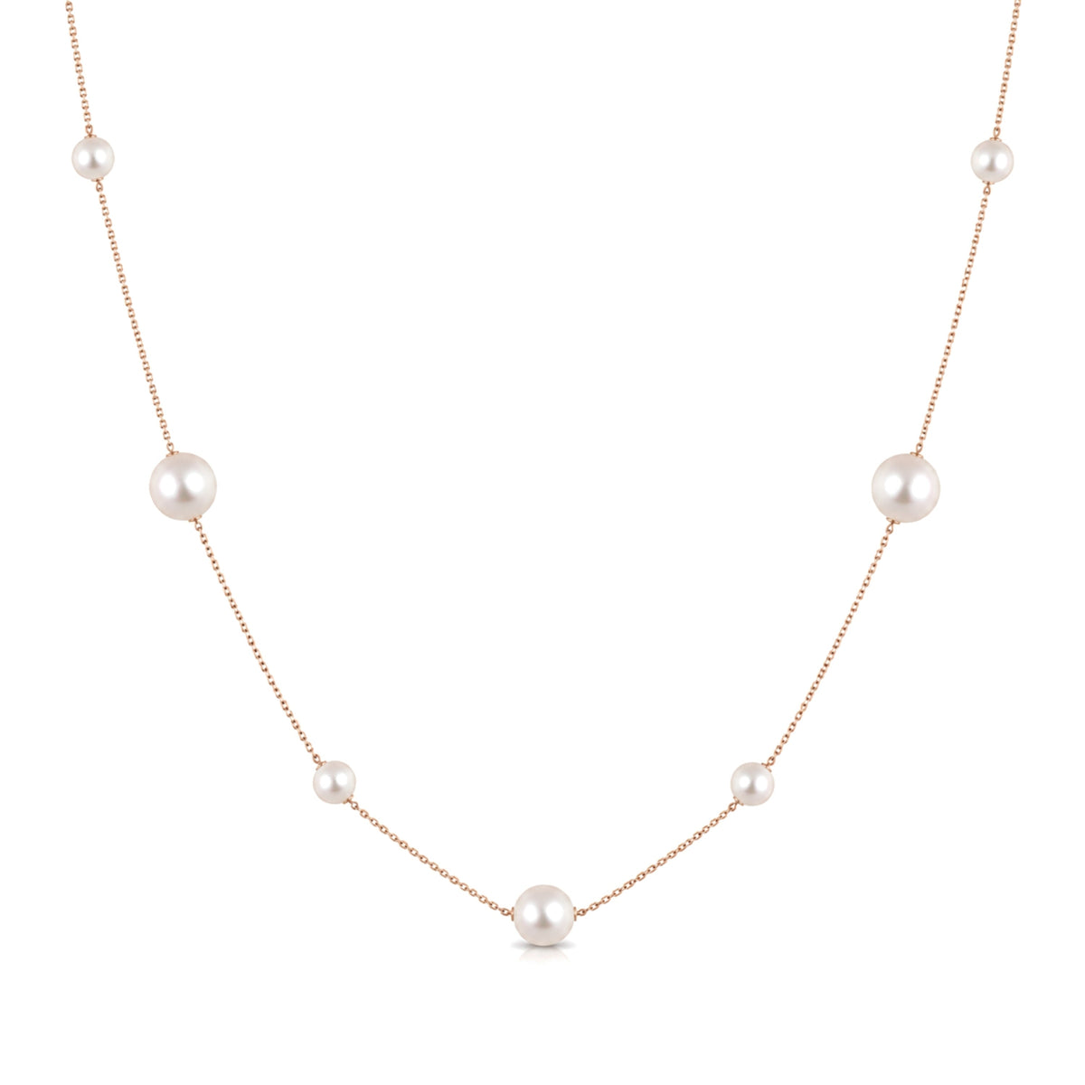 Matinée necklace with white Akoya pearls — MIMÍ Milano