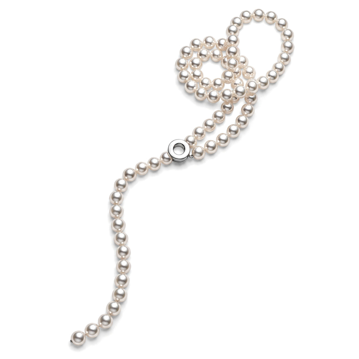 Strand necklace with white Akoya pearl — MIMÍ Milano