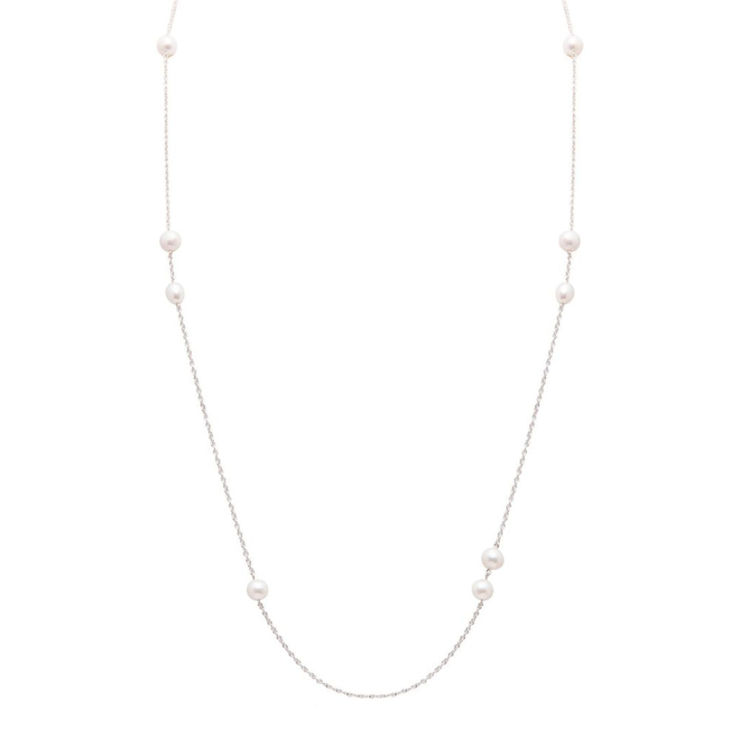 MIMI Collana Nagai perle alternate 90 cm Bianche