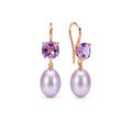 Boucles d'oreilles Shanti perles violette