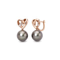 Orecchini Love Knot perle Tahiti nere