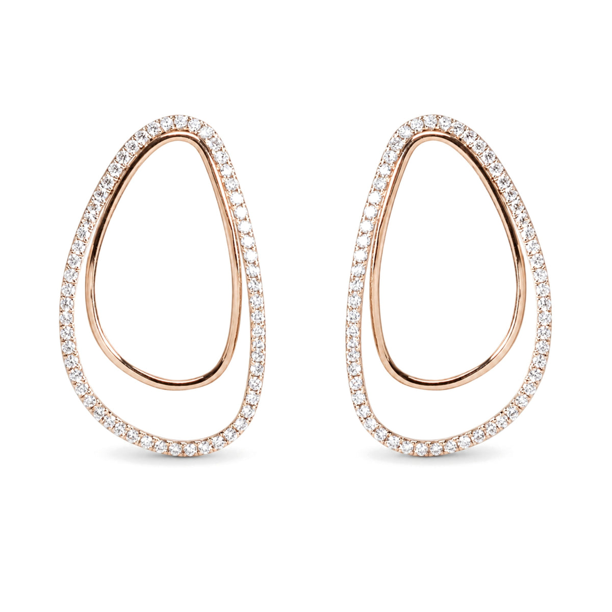 Vivienne earrings in rose gold with diamonds — MIMÍ Milano