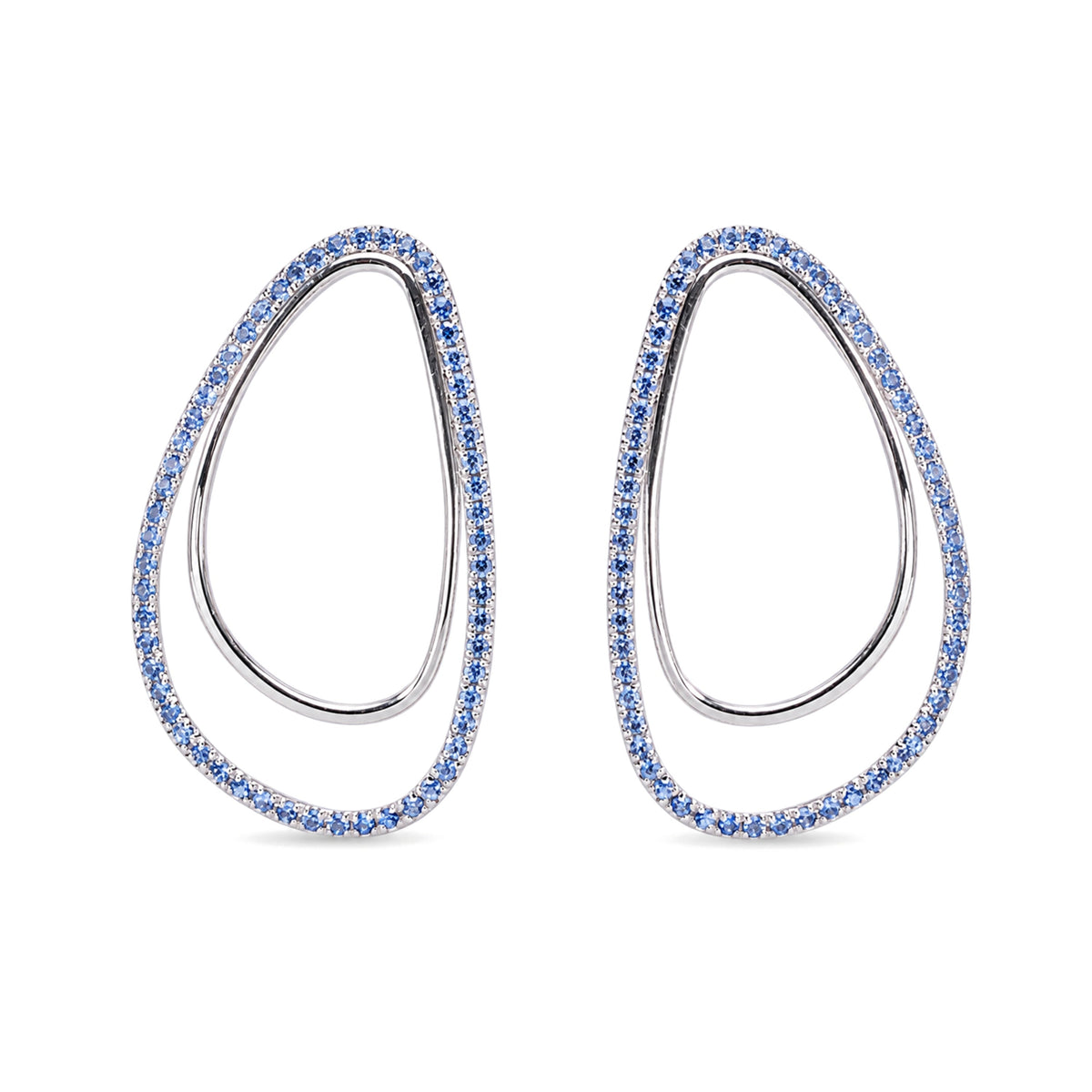 Vivienne sapphire earrings in 18k white gold — MIMÍ Milano
