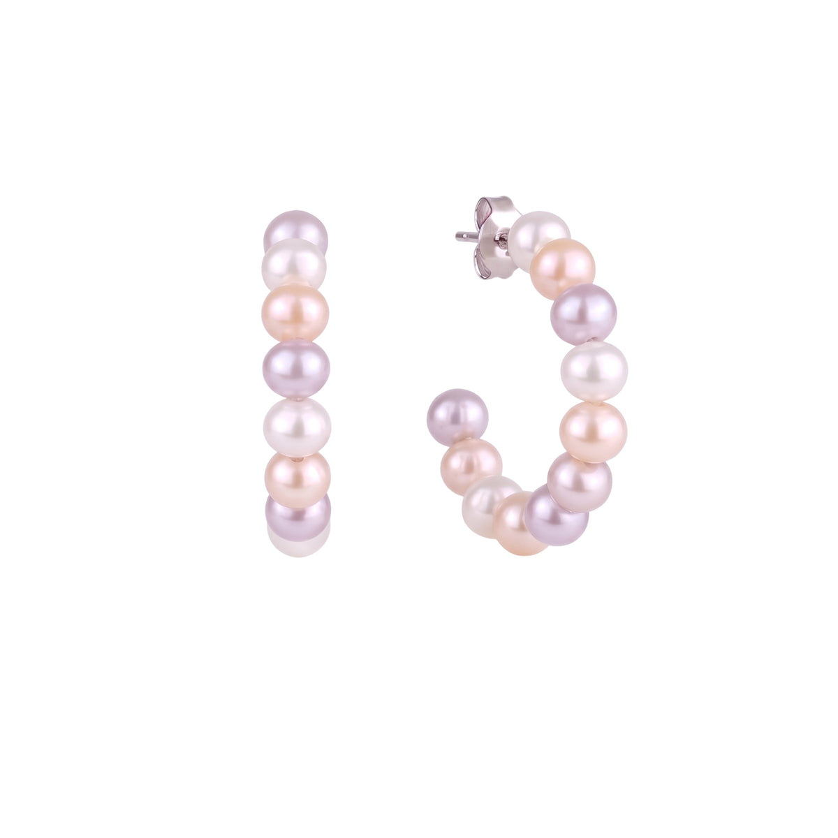 Orecchini Cerchio perle multicolor — MIMÍ Milano
