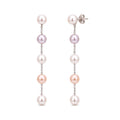 Multicoloured pearl earrings