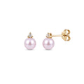 Purple pearl earrings