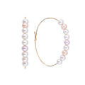 Hoop earrings multicolor pearls