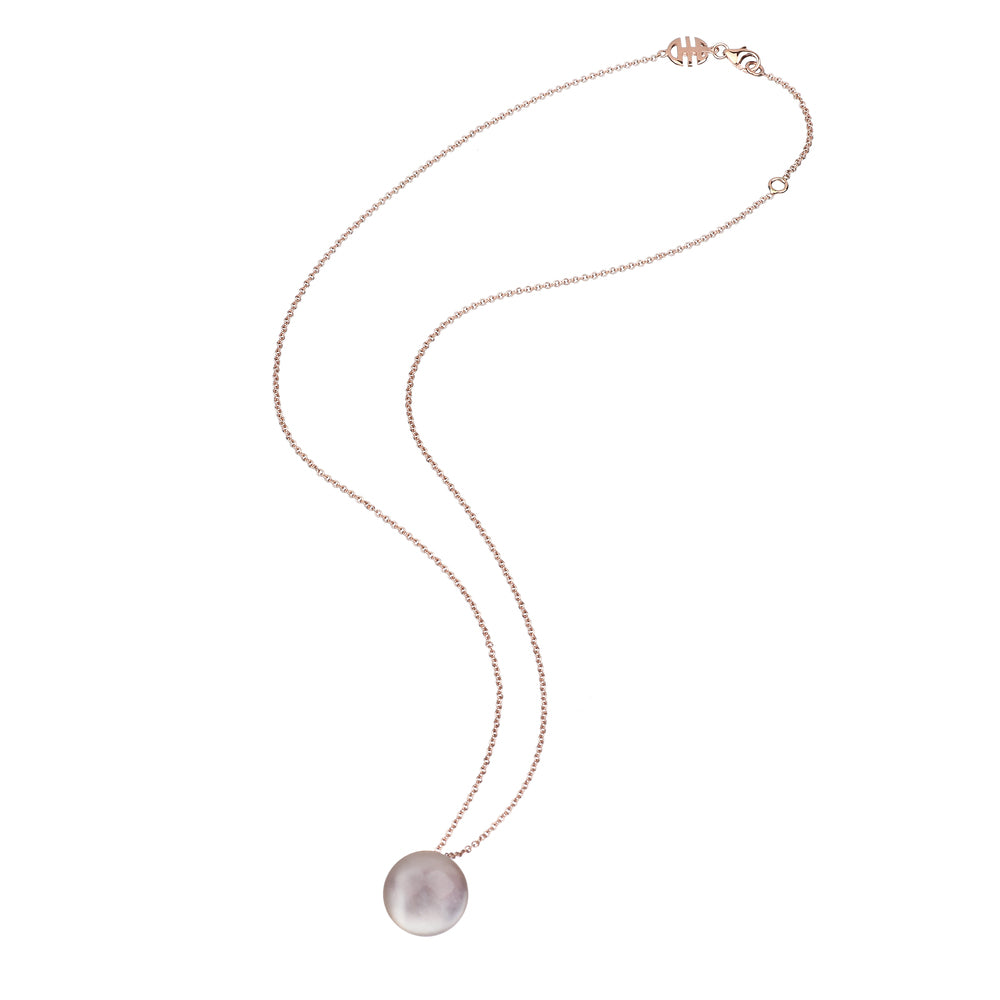 MIMI Pendente in oro 9k e cristallo di rocca