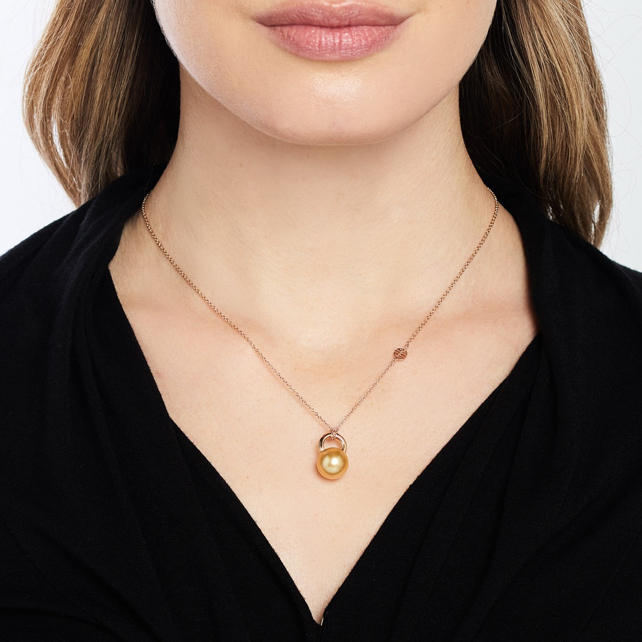 MIMI Pendente Milano in oro rosa 18k con perla South Sea gold perla gold