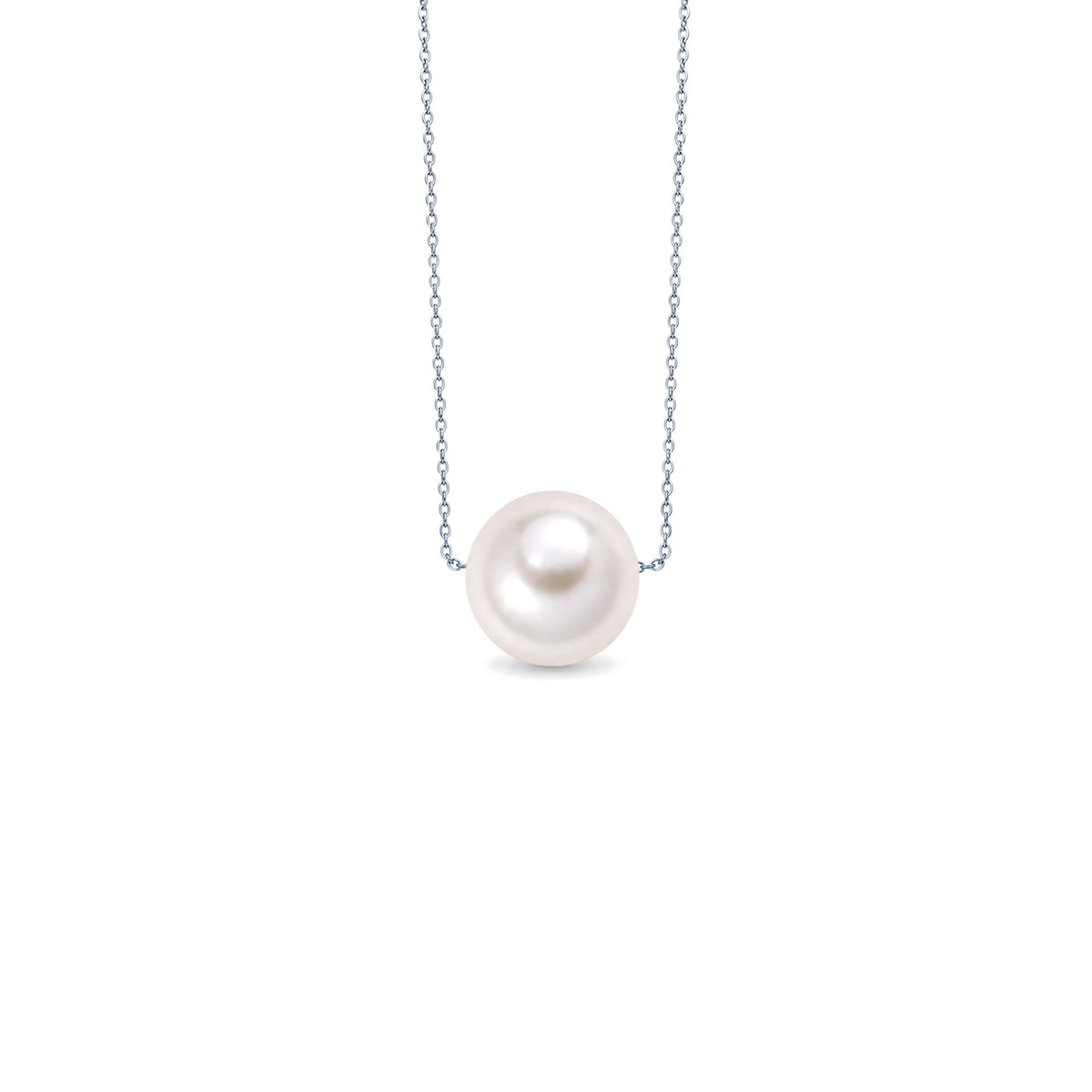 White Akoya pearl pendant with diamonds 5.5-9 mm — MIMÍ Milano