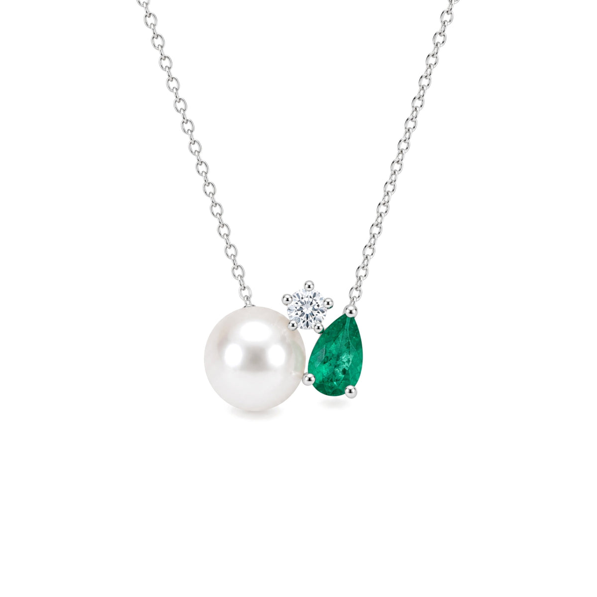 Akoya pearl pendant 7-7.5 mm (emerald) — MIMÍ Milano