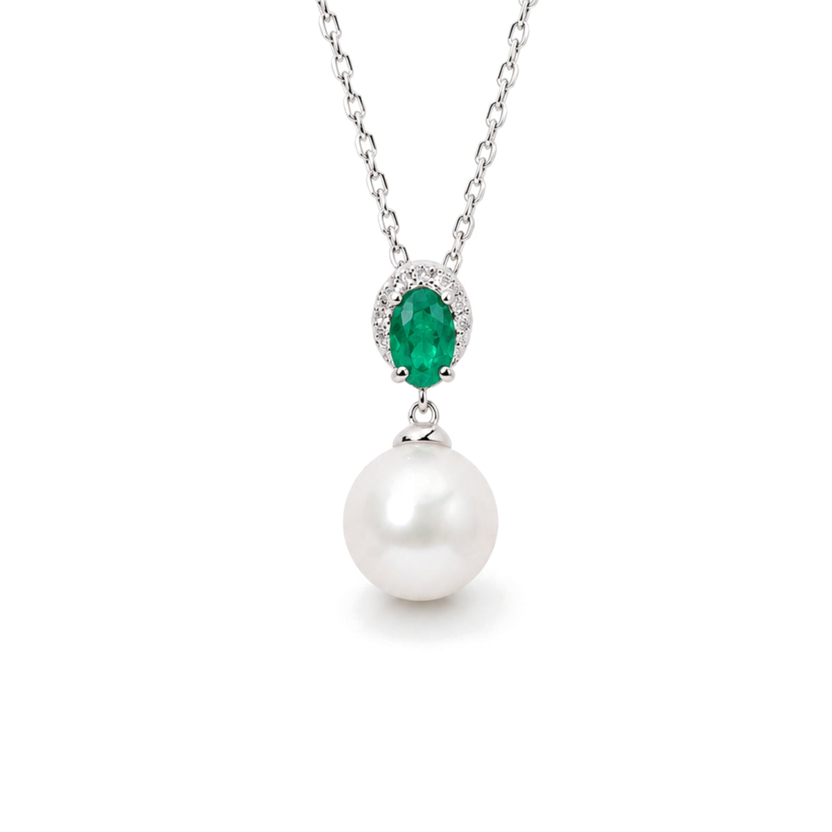 Akoya pearl pendant 7.5-8 mm (emerald) — MIMÍ Milano
