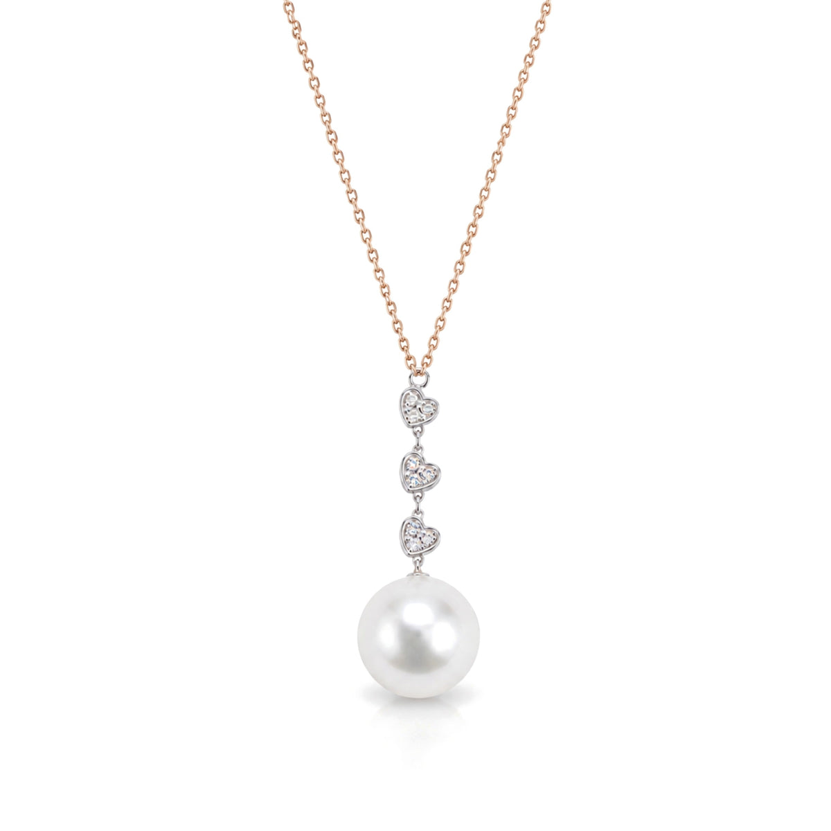 Pendente 3 Cuori perla bianca — MIMÍ Milano