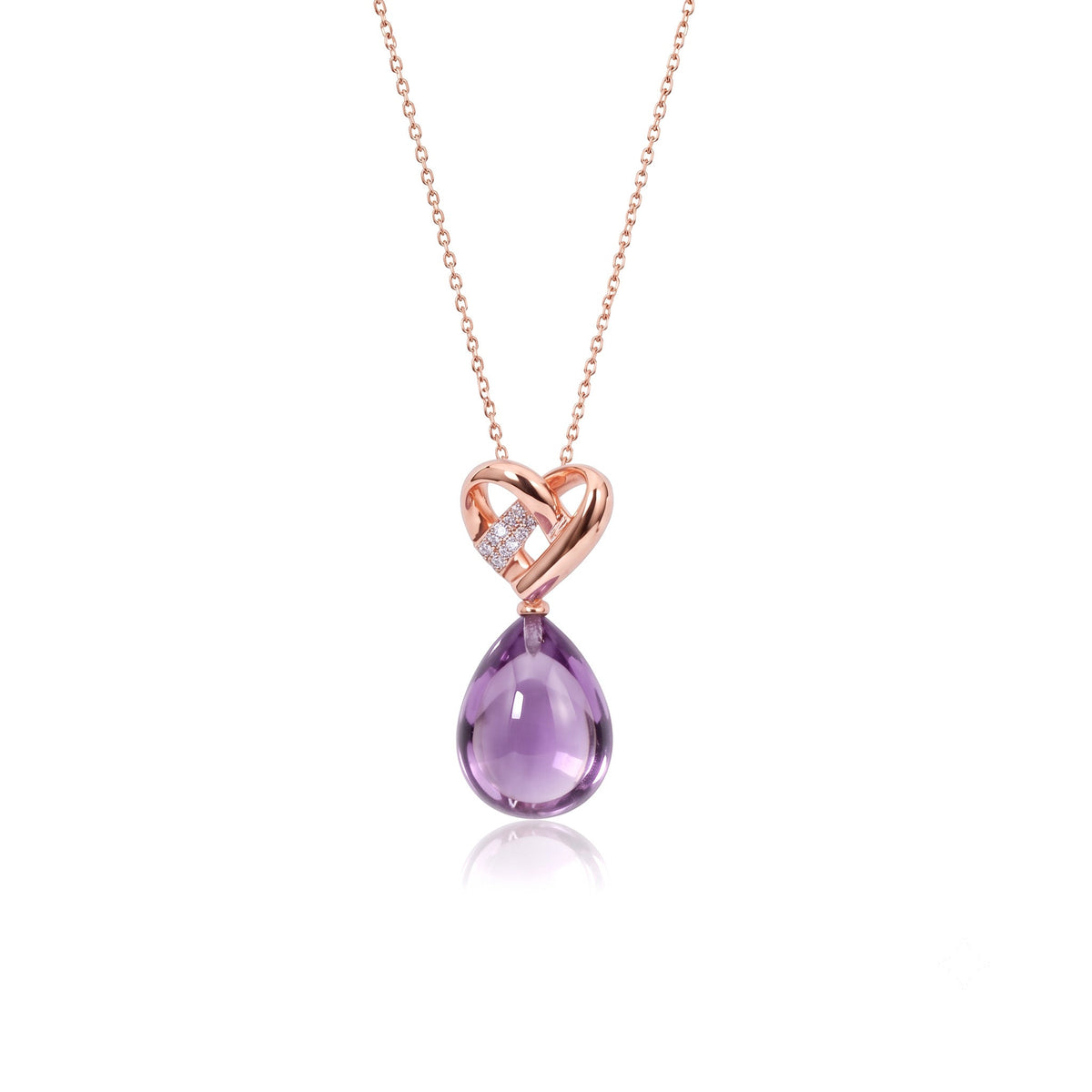 Pendente Love Knot Ametista — MIMÍ Milano