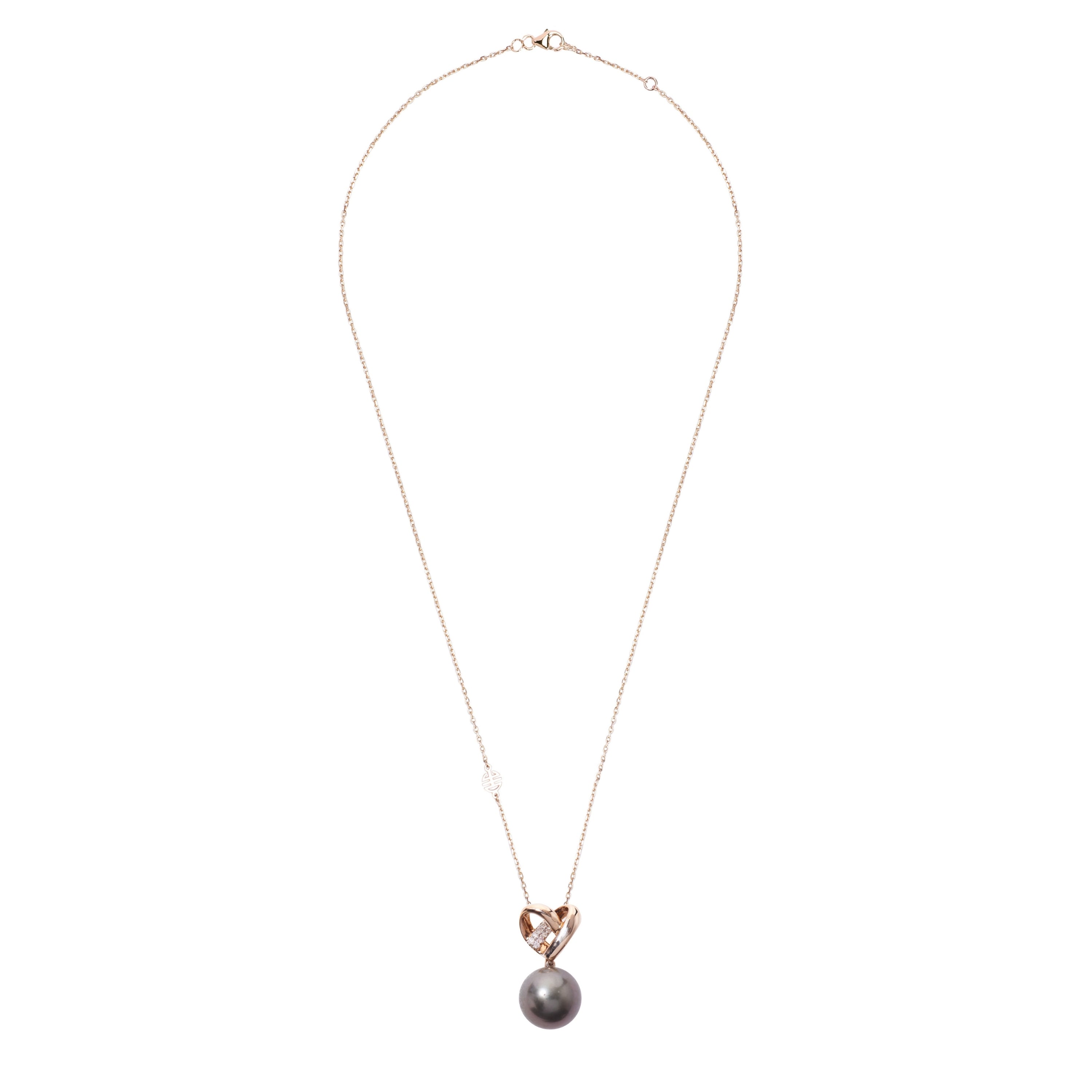 MIMI MILANO Pendente Love Knot con perla South Sea e diamanti