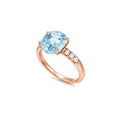 Anello Cherry Topazio azzurro