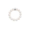 Elastica ring with white pearls