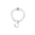 Elastica Heart ring with white pearls